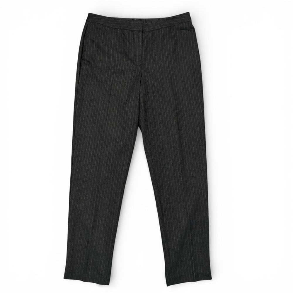 Talbots Heritage Dress Pants Womens 8 Gray Pinstripe Career Office Business Work